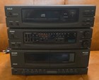 Rca Rp 8530 B Compact Stereo System Dual Cassette Cd Player Am Fm Radio Black