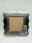 Teddy Bear Silver Metal Free Standing   Hanging Photo Frame