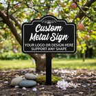 Custom Metal Yard Sign With Stake Personalized Lawn Marker For Home Or Business