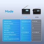 V115p Shortwave Radio Portable Am Fm Wb Radio Tf aux Recordable For Senior Gift
