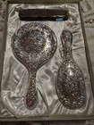 Vintage Silver Plated Mirror  Brush  Comb Set