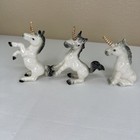 Vtg Goebel Porcelain Unicorn Figurines Sitting Rearing Standing West Germany Lot