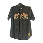 Ac dc Back In Black Tour Concert Baseball Jersey Size M Hells Bells Mesh 2022 