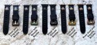 Black Leather Skull Crossbones Rivet Band For Apple Watch 38 40 41 42 44 45mm Se