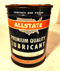 Vintage 1946 Allstate Metal Motor Oil Can Gas Oil Garage Display Sears