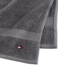 Tommy Hilfiger Modern American Solid Cotton Bath Towel In Light Grey 30 X 54