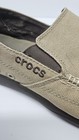 Crocs Walu Mens Size 11 Khaki Brown Slip On Loafers Canvas Boat Shoes