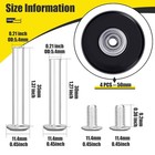 Luggage Suitcase Replacement Wheels 50mm Diameter 1 7 8 Inch Wear-resistant Mute