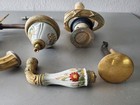 Vtg  Gold Plate Sherle Wagner Floral Porcelain Sink Faucet   Parts