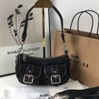 Coach Ashton Baguette In Signature Denim Black Cq184 Crossbody Outlet New