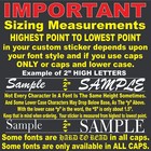 Custom Text Vinyl Lettering Sticker Decal Window Wall Business Car Name Boat Rv