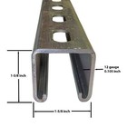 1-5 8 X 1-5 8 X 24 Inches  3 Pack   Gold Galvanized Steel  Slotted Strut Channel