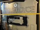 Vintage Rolls Royce London Mirror Advertisement Large 30  X 24  Gold Frame Crack