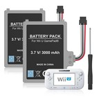 Rechargeable Battery Pack For Wii U Gamepad - 2pcs Replacement With Screwdriver