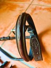 Edgewood Leather Classic Fancy Stitched Raised Hunter Bridle Oversize Horse