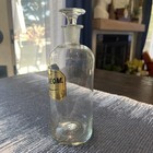 Antique Hand Blown Apothecary Pharmacy Jar Bottle Under Glass Label Sp  Hedeom 