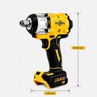 Elecmap 1 2inch Cordless Brushless Impact Wrench  3-in-1 High-torque Power Tool