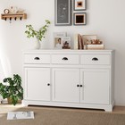 3 Drawers Sideboard Buffet Cabinet Console Table Kitchen Storage Cupboard White