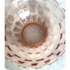 Vintage Jeanette Glass Co Bowl Cube Pink Depression Glass Scalloped Edge Collect