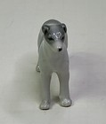 Mcm Miniature 2    Greyhound Dog Figurine Standing Gray White