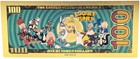 Looney Tunes Bugs Tweety Daffy Taz  100 Dollars 24k Gold Plated Bills Notes Xs21