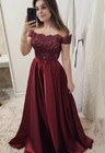 Elegant Prom Dress Lace Beaded Formal Evening Gown Mother Of The Bride Dress