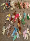 Vintage Multicolor Feather Clips Roach Retro 70 s   80 s Party Hair Lot Of 50