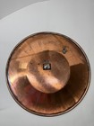 Vintage Turkish Etched Copper Wall Plate Erzincanlilar Floral Silver Tinned Art