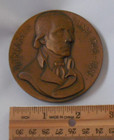 Large Thick Heavy Antique Bronze Table Medallion Benjamin Rush Psychiatry
