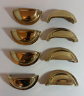 Lot Of 8 Brass Metal Bail Drawer Pulls  Vintage Antique Style