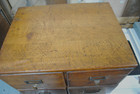 Antique Dovetailed Oak Index Card Catalog File Cabinet Oak 4 Drawer Rare Find