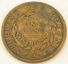 Hard Times Token Not One Cent  Ht 49  Very Fine-   285
