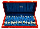 Set Of 12 Sterling Silver Demitasse Spoons By Gorham 1800   s With Fitted Case 925