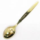 Vintage Sterling Silver  925 T h Marthinsen Norway Orange Enamel Demitasse Spoon