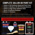 Jet Black Gallon Urethane Basecoat Clearcoat Car Auto Paint Kit