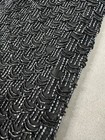 Vintage Scala Black Beaded Scoop Neck Sheath Knee Length Dress Lined Sleeveless