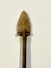 Antique Native American Arrow  Stone Tip  Feathers  Sinew  Painted Designs   a6