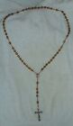 Vintage 1930s Silver Rosary With Amber Beads Made In Italy Marked  roma 