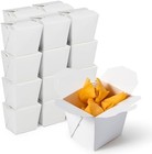 Chinese Take Out Boxes 8oz 50-pack Leak Resistant White Paperboard