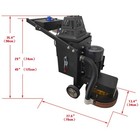 220v Hand-push Concrete Floor Grinder Polishing Machine 4 Head Chassis 20l Dust