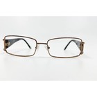 Versace Eyeglasses Womens Brown Rhinestone Greca Mod 1163 52-16-130
