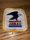 Vintage U s  Mail Eagle Patch Sew-on 3 1 4   - Embroidered Yellow Border Usps