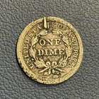 Silver Love Token - Seated Liberty Dime - Hand Engraved -    shena   