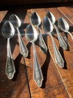 Oneida Community Silver Silver Plate Georgian Flatware Monogram 7pc Spoons 5 
