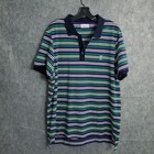 Wimbledon The Championships Polo Shirt Tennis Mens Xl Green Striped Short Sleeve