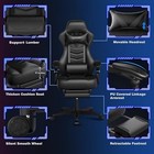 Ergonomic Gaming Racing Chair Pu Office Chair Swivel Computer Desk Seat Footrest