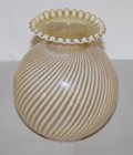 Rare Amber Yellow Antique Late 1800 s Banquet Globe Lamp Shade 7  Diameter