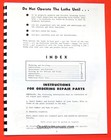Clausing 100 - Atlas 4800 Series 12  Metal Lathe Operating   Parts Manual 0133