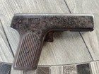 Old Antique Dick Tracy Metal Clicking Toy Gun Pistol  Vintage   Works Perfectly 