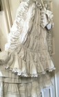 Vintage Handmade Embroidered Christening Gown 34  Long